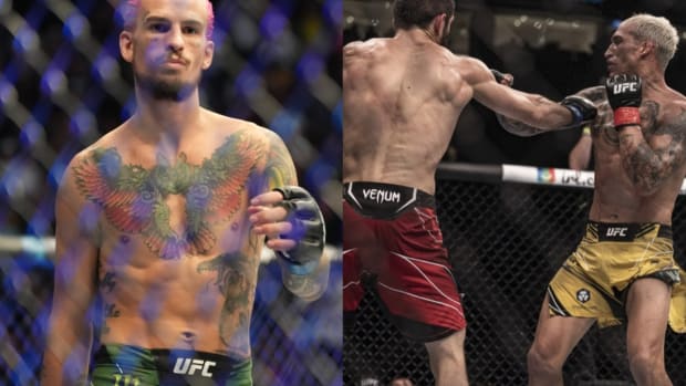 UFC bantamweight Sean O'Malley and the lightweight title fight between Charles Oliveira and Islam Makhachev.
